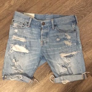 Abercrombie & Fitch ripped jean shorts